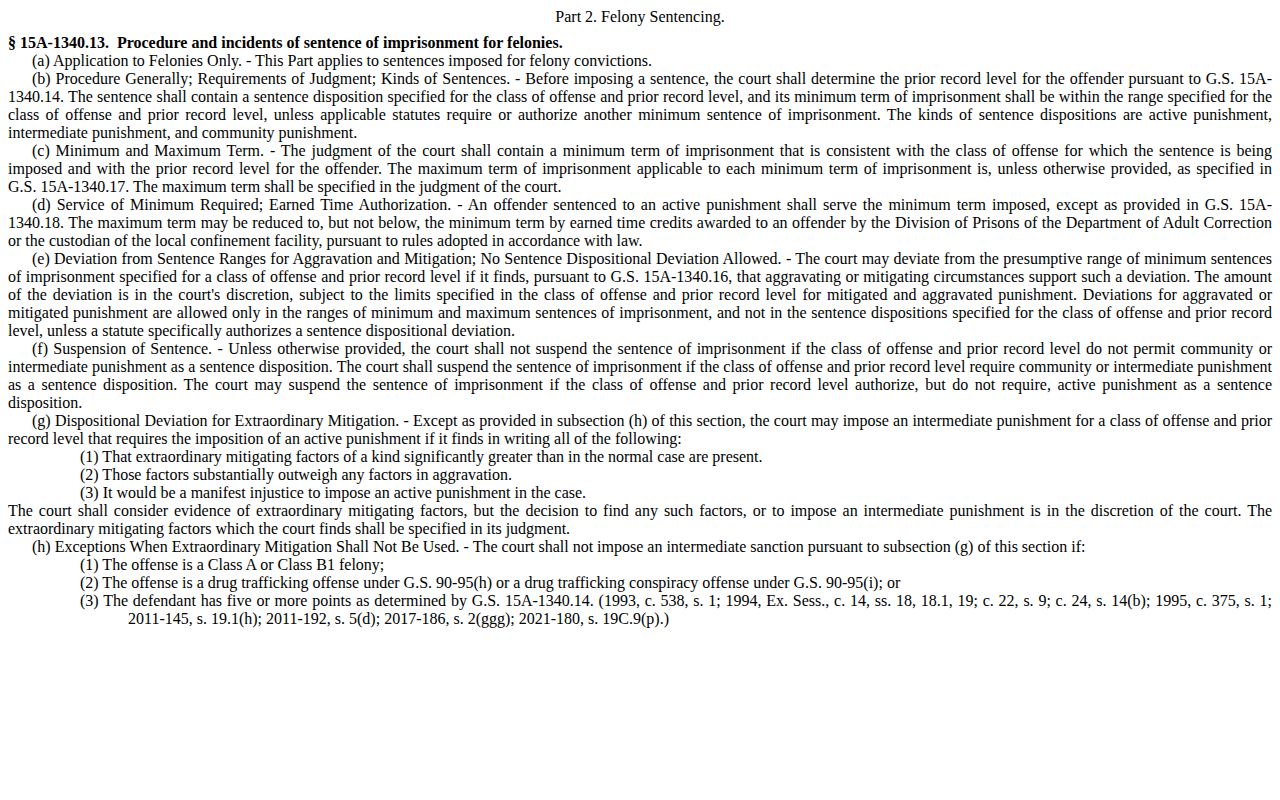 North Carolina earned-time statute used for a Currituck County inmate release date