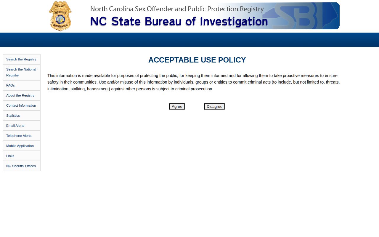 Currituck County limited registry photo source for released inmate records